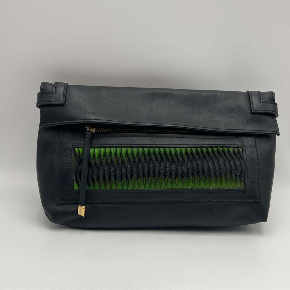 Danielle Sakry Handmade Black Leather Clutch